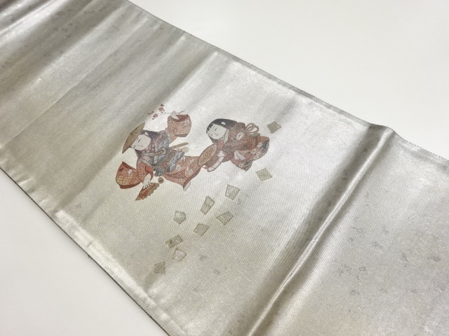 JAPANESE FUKURO OBI / KINGINSAI / SHELL INLAY / CHILDREN